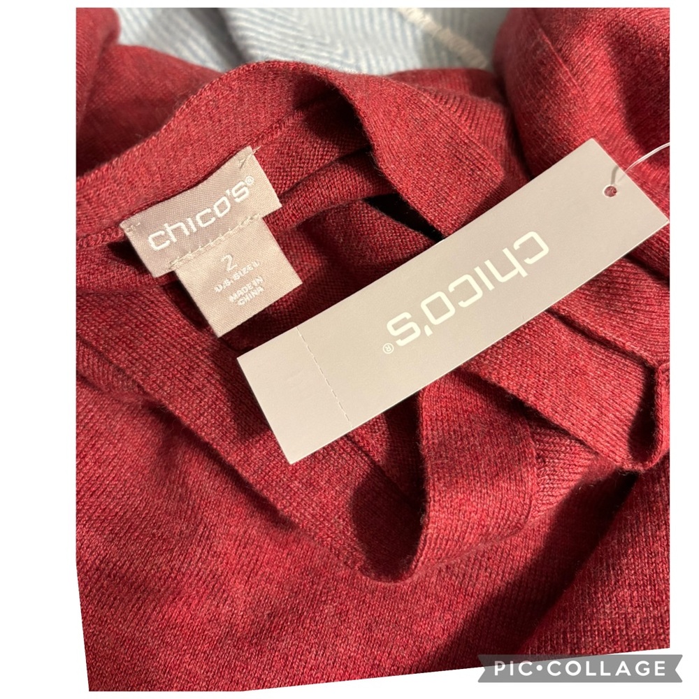 NEW CHICOS PULLOVER SWEATER BUTTON SIDE DETAIL NWT - image 3